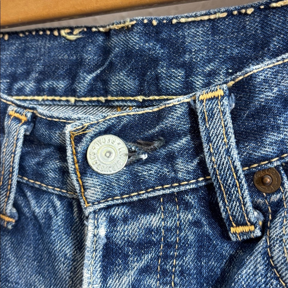 🌸RARE Vtg 501 Selvedge capital E Levis Shorts🌸 - Picture 4 of 14
